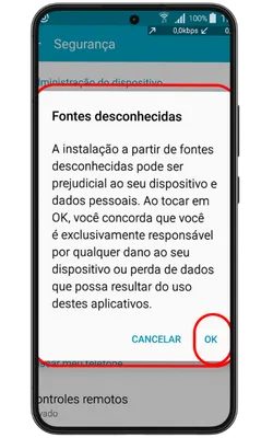 Permitir que fontes desconhecidas descarreguem Mostbet PT